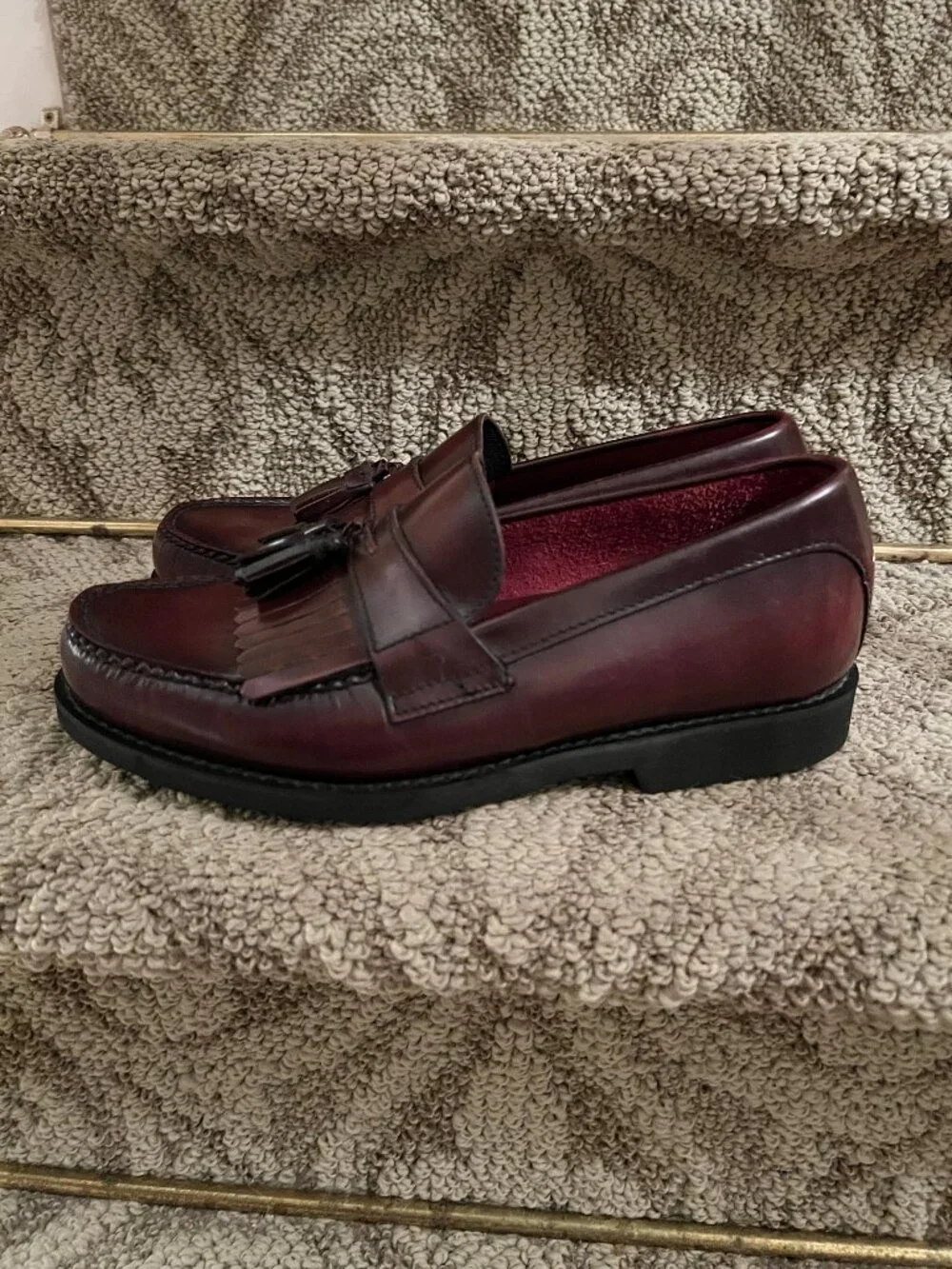 Men's Rockport DMX Kiltie Tassel Comfort Loafers Cordovan Brown Size 9W 9 Wide